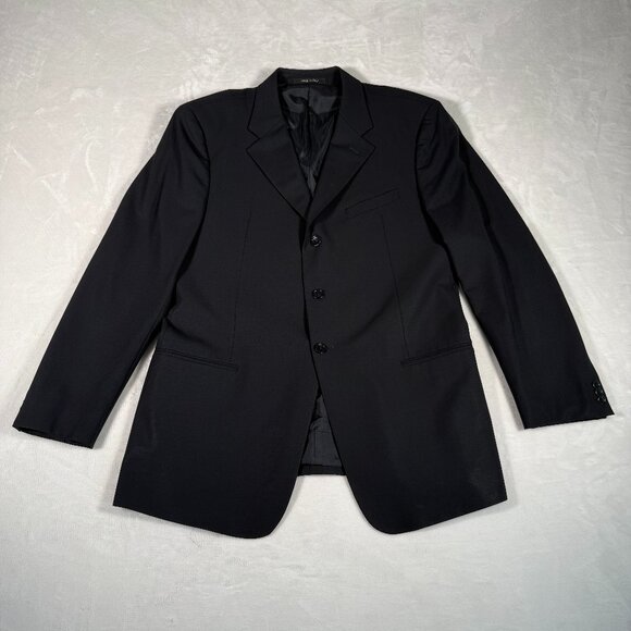 Armani Collezioni Blazer Men Size 44R Black Three Button Neiman Marcus Italy - Picture 1 of 13